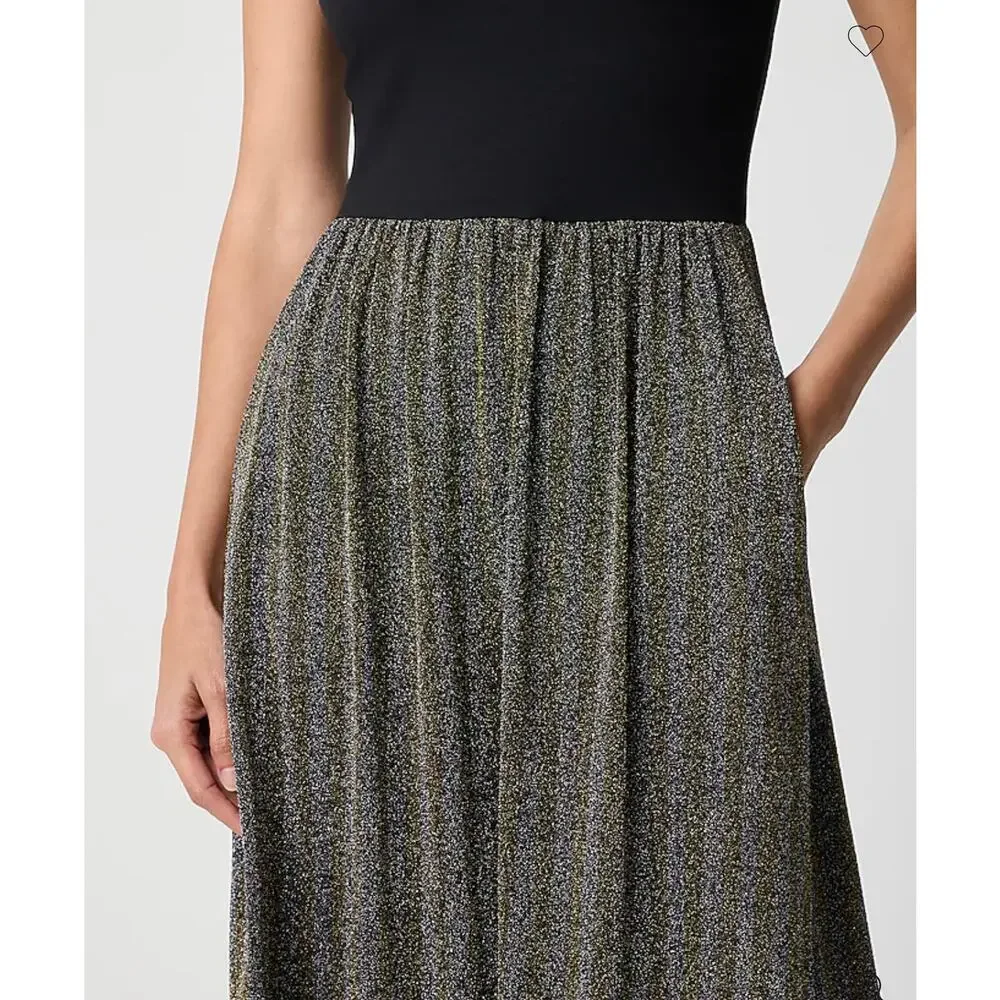 J. Crew Mockneck mixed-media sparkle dress in Multi Sparkle NWT size XS